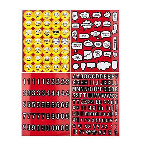 Itoya Polyproplene Art Storage/Display Books 18" x 24" | 24 Pages/48 Views | Scrapbooking Stickers 4 Pages of Emojis, Quotes, Letters & Numbers