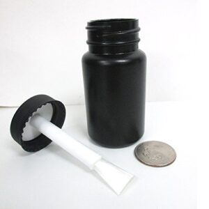 2 Empty Plastic Bottles Brush Applicator Cap Arts Craft Paint Jar Container 2oz