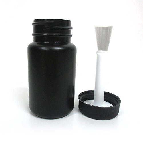 2 Empty Plastic Bottles Brush Applicator Cap Arts Craft Paint Jar Container 2oz