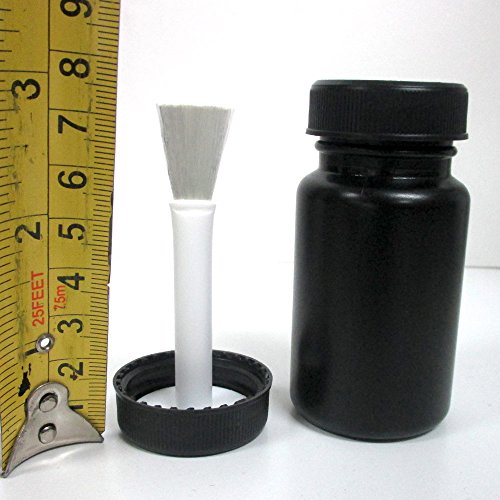 2 Empty Plastic Bottles Brush Applicator Cap Arts Craft Paint Jar Container 2oz