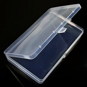 Clear Plastic Flat Rectangle Storage Box for Beads and Tools, 4-Inch by 7-Inch