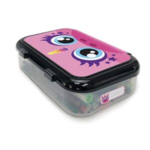 ZIPIT Large Recycled Plastic Pencil Box for Girls, Large Capacity, Fits up to 60 Pens (Pink Unicorn)