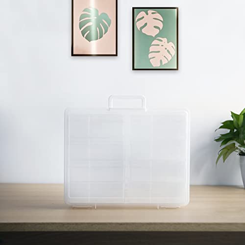 Naivees Photo Storage Case 4" x 6" Photo Storage Boxes Inner Photo Organizer Boxes Clear Plastic Picture Boxes Transparent Craft Keeper Photo Containers for Photos, Pictures,Art (8 Pack Inner Box)