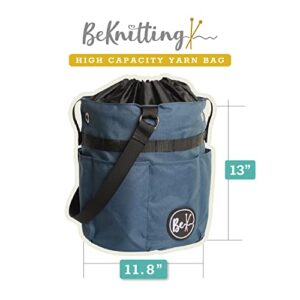 BeKnitting Knitting Bag Backpack - Convertible Yarn Storage Organizer for Knitting & Crochet Supplies - Collapsible Yarn Bag for Crocheting, Knitting, and Other Crafts