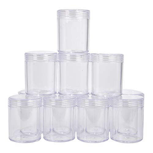 The Beadsmith Personality Case - Clear Storage Organizer Box, 6.25 x 4.75 x 2.1 inches - Includes 12 Small Containers with lids - 1.5 x 2 inches, Bead Holder