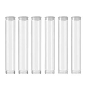wikiborn 100pcs plastic clear tubes for oil cartridges glass carts packaging 0.5ml 1.0ml with caps transparent pipe craft storage bead containers 0.51″x3.22″-13x82mm