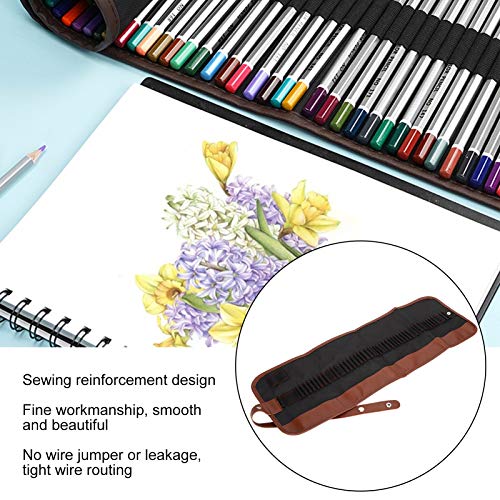 Pen Wrap Roll, Pencil Case Travel Fountain Pen Organizer Bag, Painting Tools Storage Stationery Storage of Pottery Tools, Painting Tools(48 Cells)