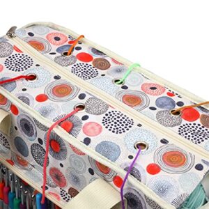 LUKEO Yarn Storage Bag Portable Knitting Tote Large Waterproof Bags Crochet Hooks Sewing Accessories