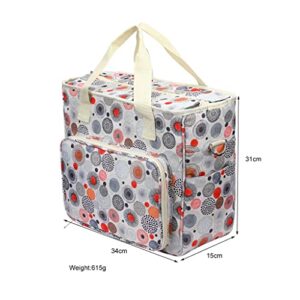 LUKEO Yarn Storage Bag Portable Knitting Tote Large Waterproof Bags Crochet Hooks Sewing Accessories