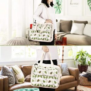 Lavievert Knitting Tote Bag Yarn Storage Bag for Carrying Projects, Knitting Needles, Crochet Hooks and Other Accessories