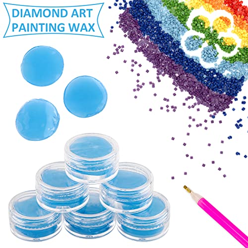 WXJ13 12 Pack Diamond Art Painting Wax Organizer Storage Box Full of Clay DIY Diamond Art Wax Holder Case with Glue Clay for Diamond Painting Embroidery Accessories