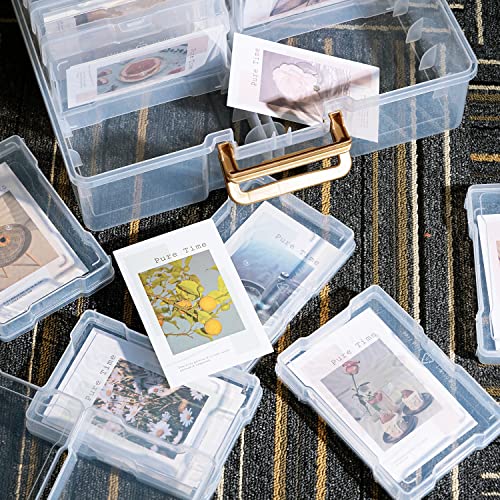 Naivees 24 Pack Photo Case 5" x 7" Photo Storage Boxes Inner Photo Organizer Boxes Clear Plastic Picture Boxes Transparent Craft Keeper Photo Containers for Photos, Pictures,Art (24 PACK)