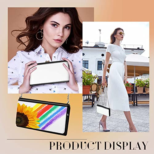 3 Pieces Sublimation Blank Wallet for Women with Chain DIY Blank White Purse Craft Bags Bulk Heat Transfer Pencil Pouch Faux Leather Makeup Bag 5 Mezzanine Multifunctional Wallets Bank Card Holder