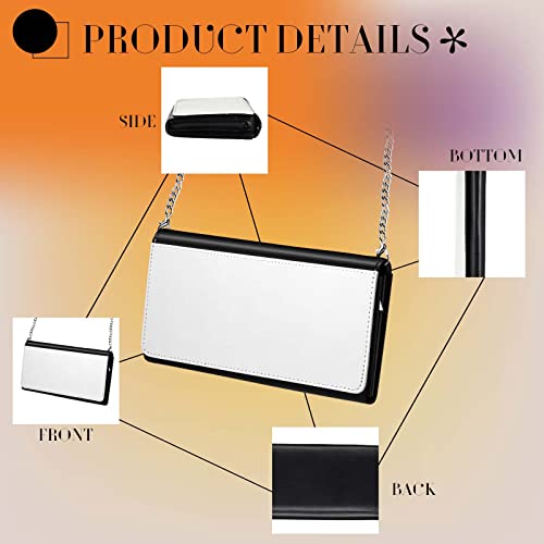 3 Pieces Sublimation Blank Wallet for Women with Chain DIY Blank White Purse Craft Bags Bulk Heat Transfer Pencil Pouch Faux Leather Makeup Bag 5 Mezzanine Multifunctional Wallets Bank Card Holder