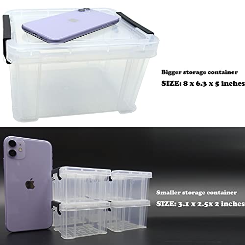 Mini Storage Bins with Lids, Bead Organizer Boxes, Plastic Craft Storage Containers - 9 Boxes