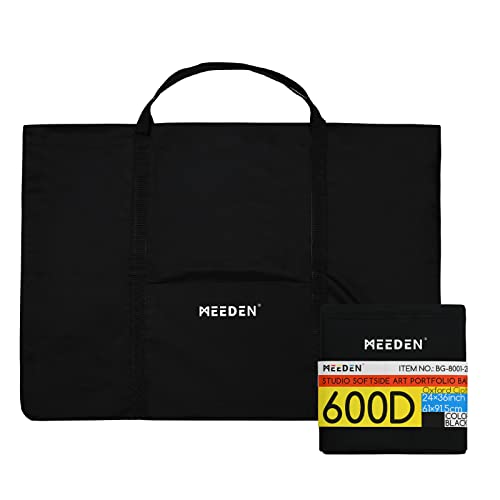 MEEDEN Art Portfolio Case 24" X 36" Water-proof, 600D Oxford Cloth, Art Portfolio Bag Black, Portfolio Folder for Artwork for Artwork, Drawing, Canvas, Photography, Poster