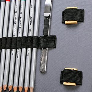 Lbxgap PU Pencil Case Slot Holds Portable Colored Pencil Case 200 Slots Colored Pencil Case Organizer with Zipper for Prismacolor Watercolor Pencils, Crayola Colored Pencils, Marco Pencils