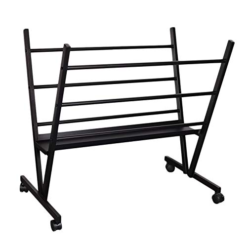 Falling in Art Metal Print Rack, Drying Display, Storage Stand for Artworks, Posters, Prints, Great Assistant for Shows & Galleries, Easy Moving with Rolling Casters, Well Hold 170Lb