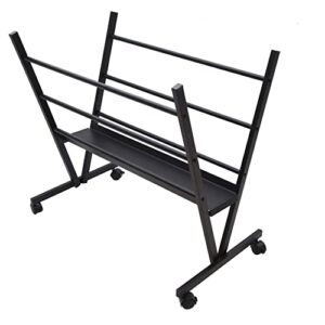 Falling in Art Metal Print Rack, Drying Display, Storage Stand for Artworks, Posters, Prints, Great Assistant for Shows & Galleries, Easy Moving with Rolling Casters, Well Hold 170Lb