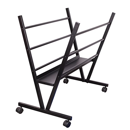 Falling in Art Metal Print Rack, Drying Display, Storage Stand for Artworks, Posters, Prints, Great Assistant for Shows & Galleries, Easy Moving with Rolling Casters, Well Hold 170Lb