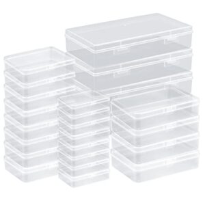 clear plastic beads storage containers empty mini storage containers box,24 pack plastic storage containers with lids,beads storage box with hinged lid for beads,earplugs,pins, small items