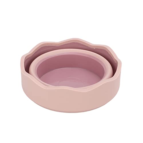 Portable Collapsible Paint Brush Washer, Silicone Washing Bucket Brush Holder Cleaner Painting Water Cup for Watercolor Acrylic Oil Painting(Pink)