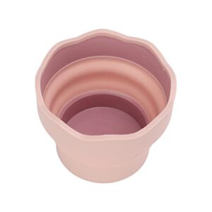 portable collapsible paint brush washer, silicone washing bucket brush holder cleaner painting water cup for watercolor acrylic oil painting(pink)