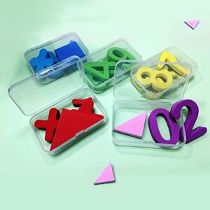 ODOOKON 18 Pcs (3 sizes) Rectangle Mini Clear Plastic Storage Containers Box Case with lid for Items,Pills,Herbs,Baby products, Bead, Jewelry, and Other Small Items