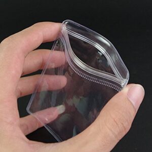 Self Seal Plastic Pack Zipper Lock Bags Clear PVC Antitarnish Jewelry Rings Earrings Packing Storage Pouch for Zip Transparent Anti-Oxidation Lock Poly Pouch 100 Pcs (5x7cm (1.97x2.76 inch))
