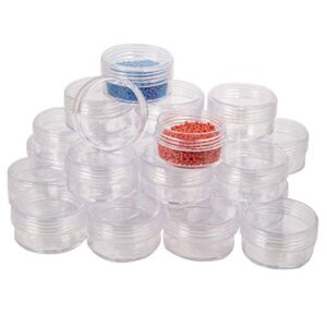 The Beadsmith Personality Case - Clear Storage Organizer Box, 9.5 x 6.4 inches - Includes 24 Small Containers with lids – 1.5 x 0.8 inches, Bead Holder