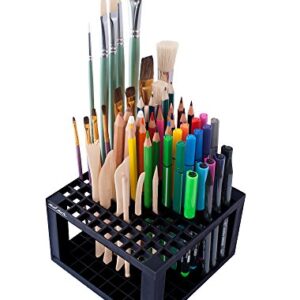 MONT MARTE 96 Hole Plastic Pencil & Brush Holder for Paint Brushes, Pencils, Markers, Pens and Modeling Tools. Provides Excellent Art Studio Organization.