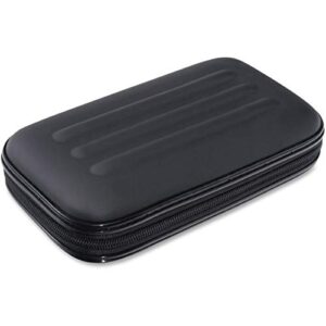 advantus large soft-sided pencil case, fabric with zipper closure, black (67000)
