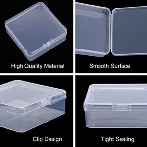 Quefe 25 Pack Small Plastic Bead Containers with Lids Jewelry Storage Organizer Box Bead Storage Mini Case for Small Items, Crafts, Hardware (3.3X 3.3X 1.1 Inches)