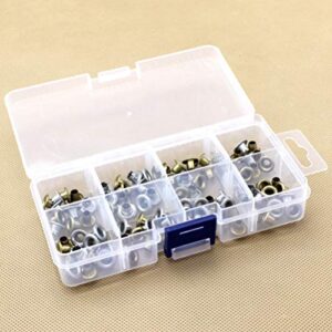 Healifty Plastic Storage Box 8 Grids Container Organizer Divider Grid Compartment with Lid for Jewelry Beads Earring Tool Fishing Hook Lures