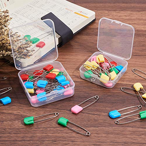 BENECREAT 27 Pack 3-Size Square Mini Clear Plastic Bead Storage Containers Box Case with lid for Items,Pills,Herbs,Tiny Bead,Jewerlry Findings, and Other Small Items