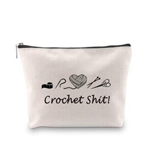 g2tup yarn storage bag knitting zipper pouch for crochet beginners knitting lovers crochet sht (knitting zipper pouch)
