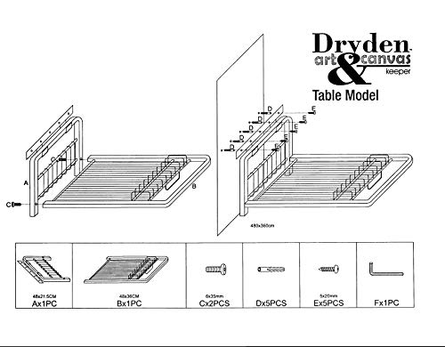 Dryden Art and Canvas Keeper - Small Table Model with Wall Mount for Storage, Organization and Transport of Canvases, Frames, and Panels - Small - 15x19x8.75"