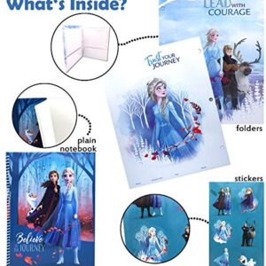 Disney Frozen All You Need for School Stationery Gifts Set - Pencils Eraser Notebook Case Ruler Folders for Back to The Pre School Kindergarten Education Goodies Supplies for Kids Girls