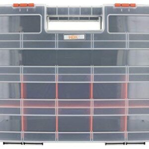 HDX 320034 Interlocking Black Small Parts Organizer for Fasteners and Crafts w/ Removable Dividers (2 Pack)