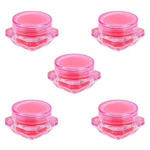 uuyyeo 5 boxes round diamond painting wax storage container case with glue clay painting glue clay organizer for diamond painting embroidery accessories pink