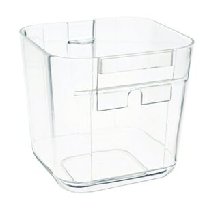 Deflecto Caddy Organizer, Stackable with Three Compartments, White and Clear (29003CR)