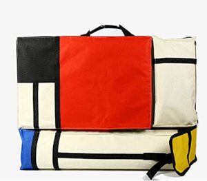 hanna shop artist bag canvas artist portfolio case carry backpack colorized sketch board for art supplies storage and traveling size (tricolor, h64l49cm)