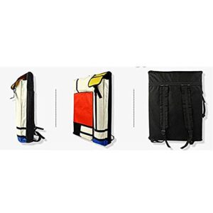 HANNA SHOP Artist Bag Canvas Artist Portfolio Case Carry Backpack Colorized Sketch Board for Art Supplies Storage and Traveling Size (Tricolor, H64L49cm)