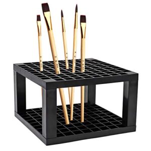 96 Hole Paint Brush Holder, 3 Pack Plastic Artist Pen Holder Pencil Holder Organizer for Pens Colored Pencils