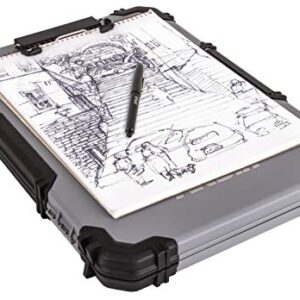 ArtBin 6838AG Sketch Board, Portable Drawing Surface with Internal Art & Craft Storage, Grey