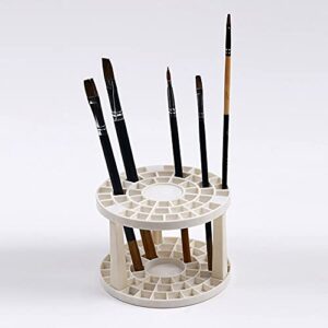 youfui 49 holes paint brush holder stand-artist paint & makeup brushes holder for pens, pencils or small tools