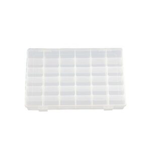 jdyyicz 36 grids clear plastic jewelry box organizer storage container with removable dividers