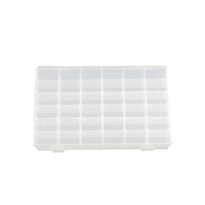 JDYYICZ 36 Grids Clear Plastic Jewelry Box Organizer Storage Container with Removable Dividers