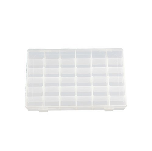 JDYYICZ 36 Grids Clear Plastic Jewelry Box Organizer Storage Container with Removable Dividers