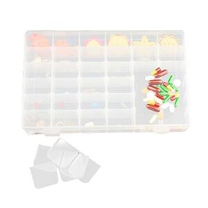 JDYYICZ 36 Grids Clear Plastic Jewelry Box Organizer Storage Container with Removable Dividers